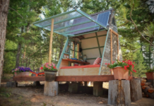 Couple builds tiny expandable cabin for $700 in Montana