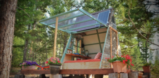 Couple builds tiny expandable cabin for $700 in Montana